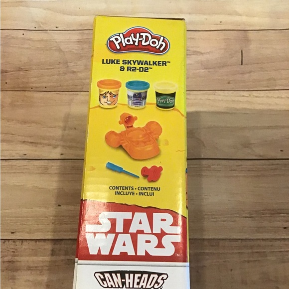 Play-doh Star Wars Luke Sky walker & r2d2 can heads w/ land speeder -new - Picture 5 of 6